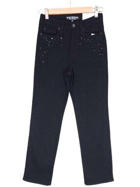 NWT Blue Revival Teresa Crystal Embellished High Rise Straight Leg Jeans Sz 25